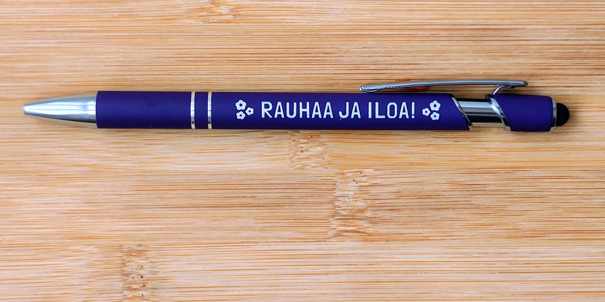 Kuulakärkikynä "Rauhaa ja iloa!"