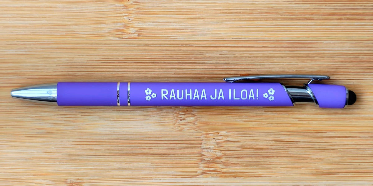 Kuulakärkikynä "Rauhaa ja iloa!"