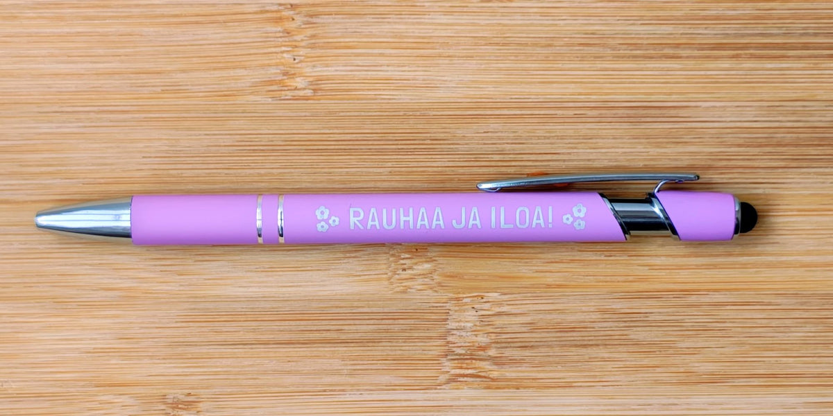 Kuulakärkikynä "Rauhaa ja iloa!"