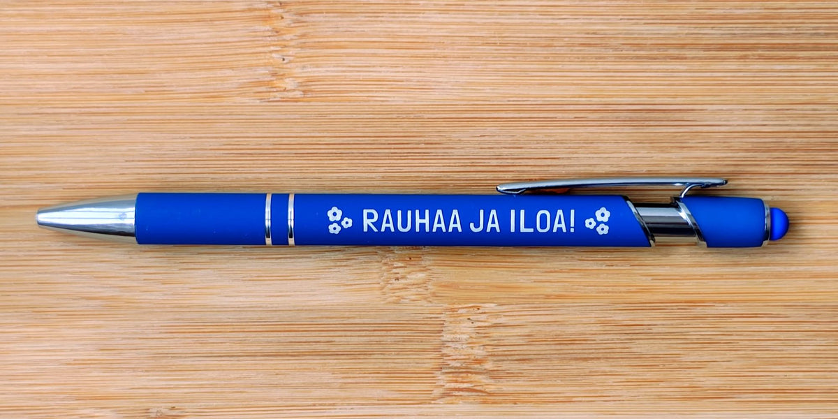 Kuulakärkikynä "Rauhaa ja iloa!"