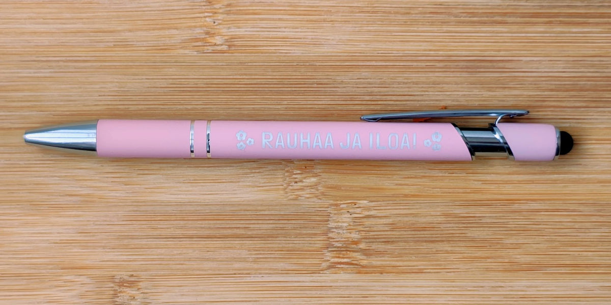 Kuulakärkikynä "Rauhaa ja iloa!"