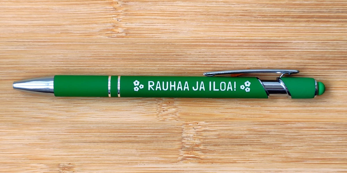 Kuulakärkikynä "Rauhaa ja iloa!"