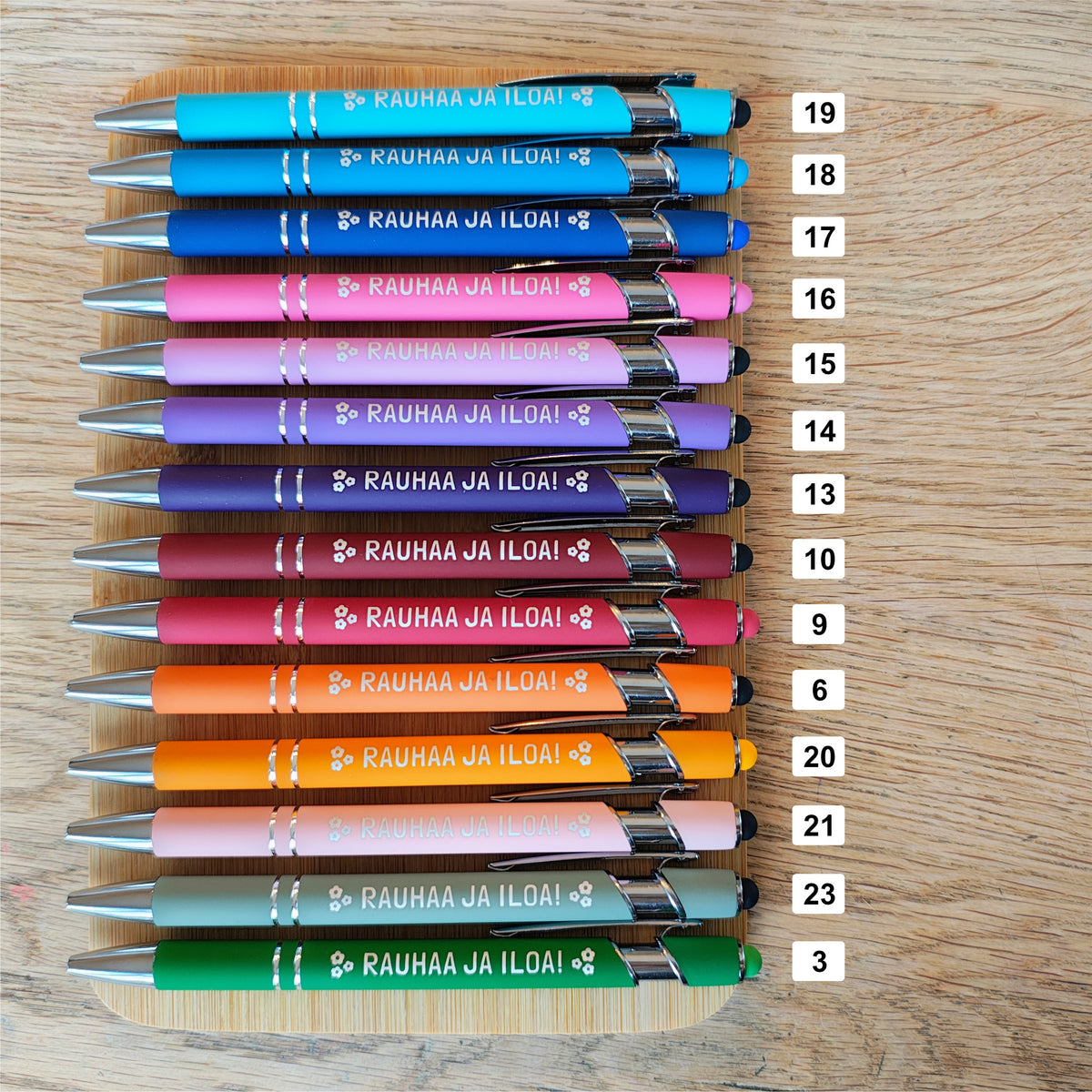 Kuulakärkikynä "Rauhaa ja iloa!"