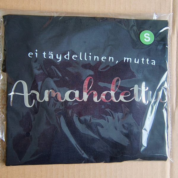 T-paita "Armahdettu" (Musta, S-koko) - OUTLET