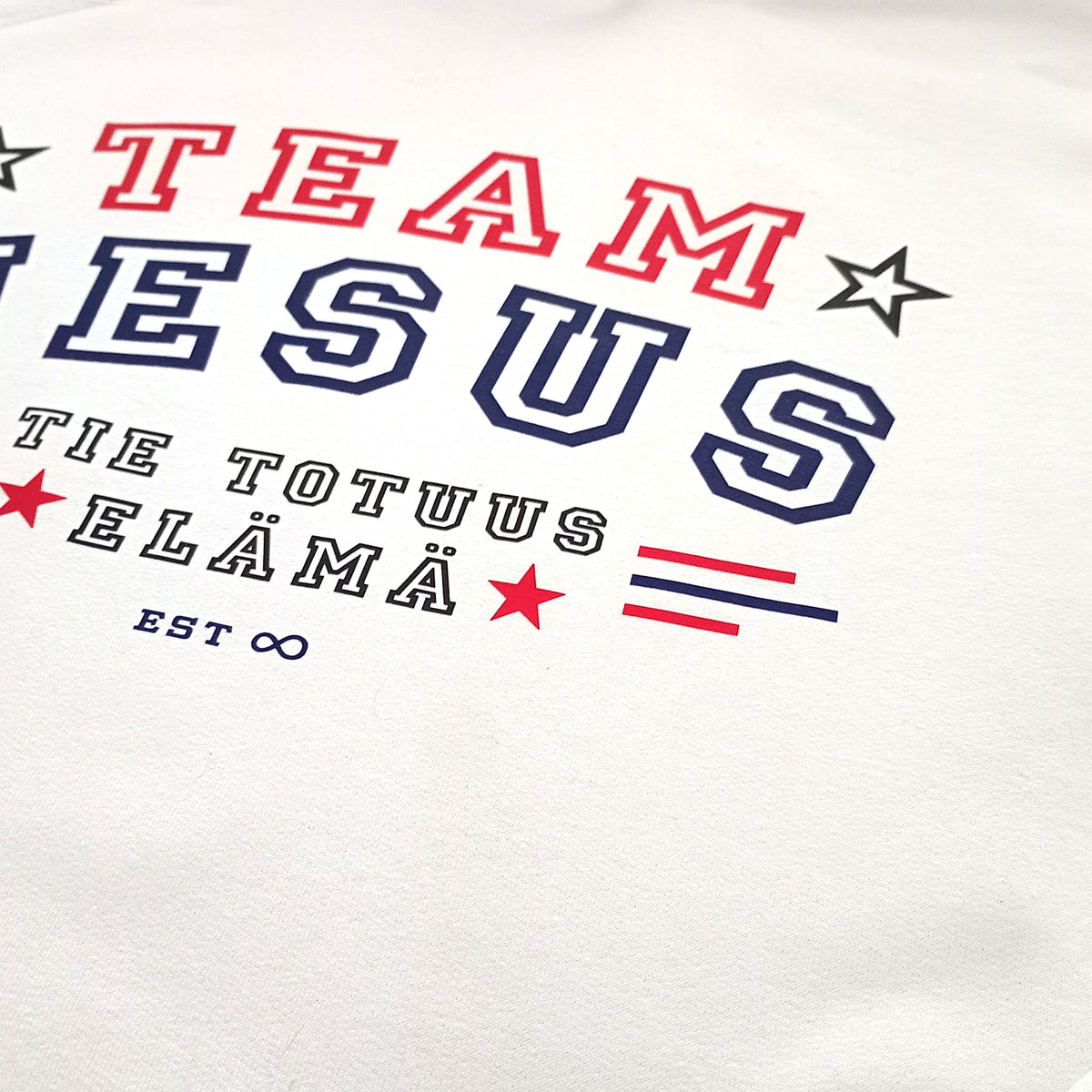 Huppari "Team Jesus" - Valkoinen, L-koko