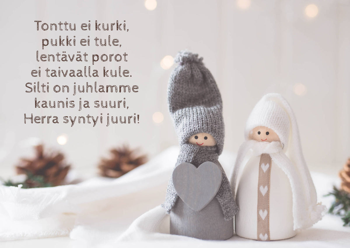 Joulukortti “Tonttu ei kurki..."