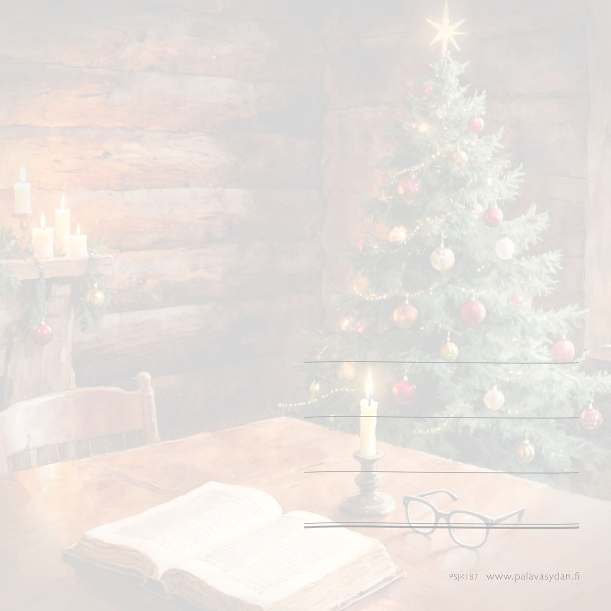 Joulukortti "Jouluyön hämärässä"