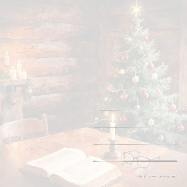 Joulukortti "Jouluyön hämärässä"