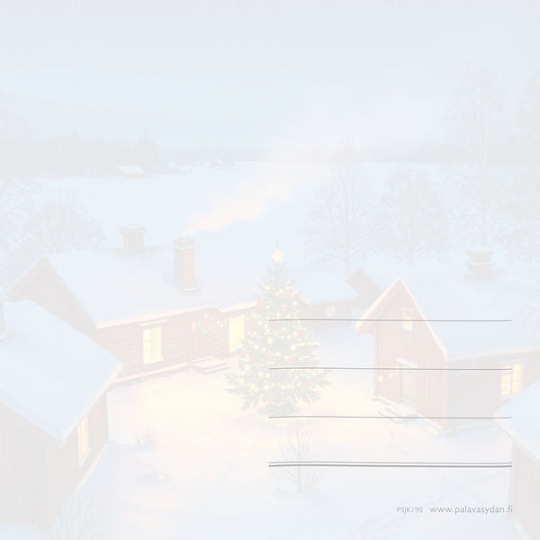 Joulukortti "Juuri sinne missä taakat"