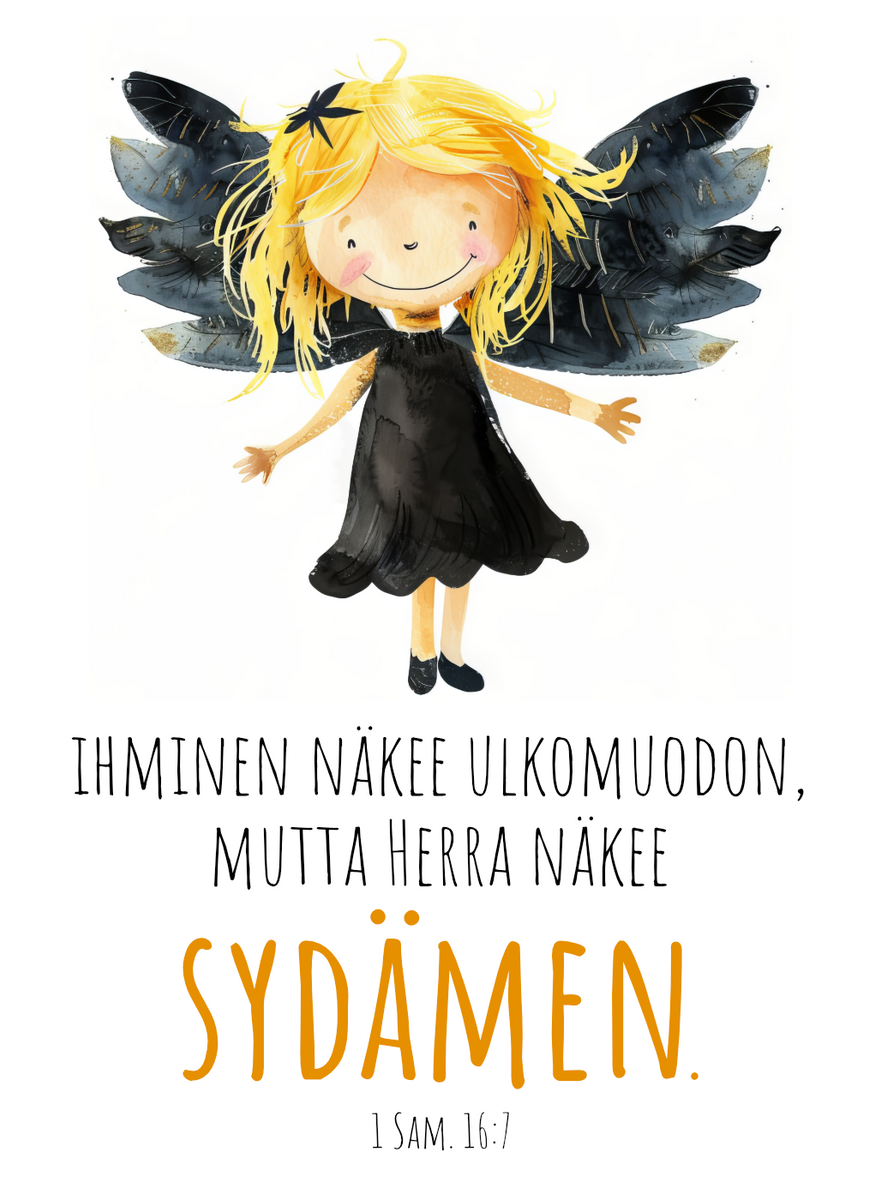 Magneetti "Ihminen näkee ulkomuodon, mutta Herra näkee sydämen."