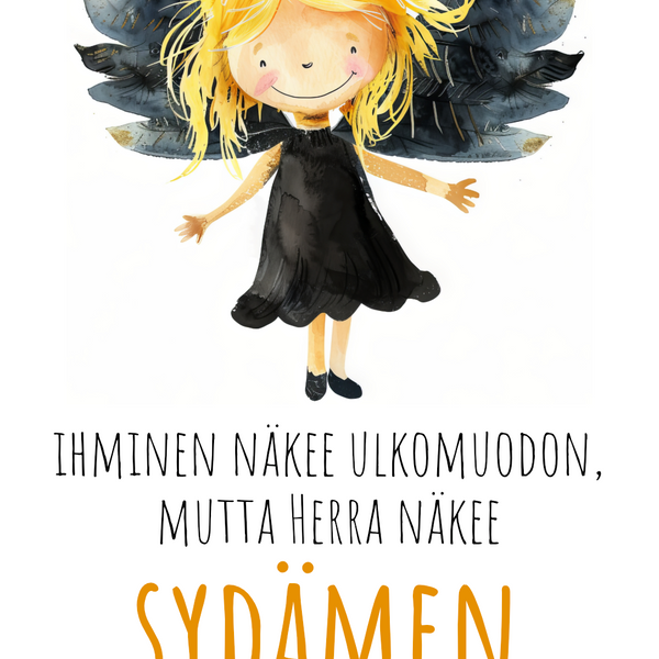 Magneetti "Ihminen näkee ulkomuodon, mutta Herra näkee sydämen."