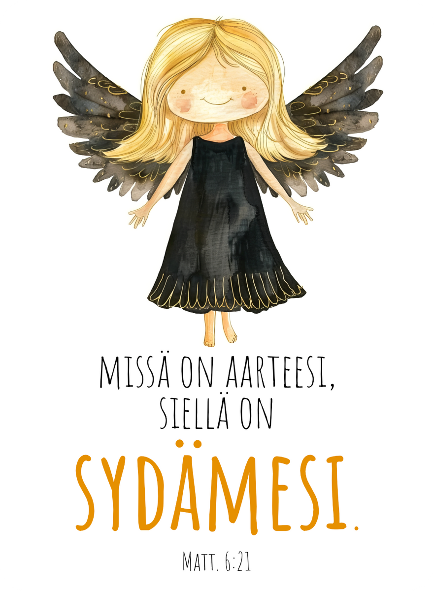 Magneetti "Missä on aarteesi, siellä on sydämesi."