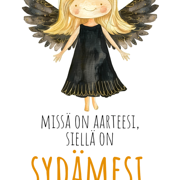 Magneetti "Missä on aarteesi, siellä on sydämesi."