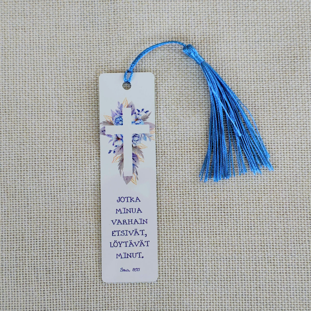 Kirjanmerkki "Jotka minua varhain etsivät"