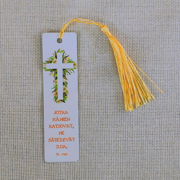 Kirjanmerkki "Jotka häneen katsovat"