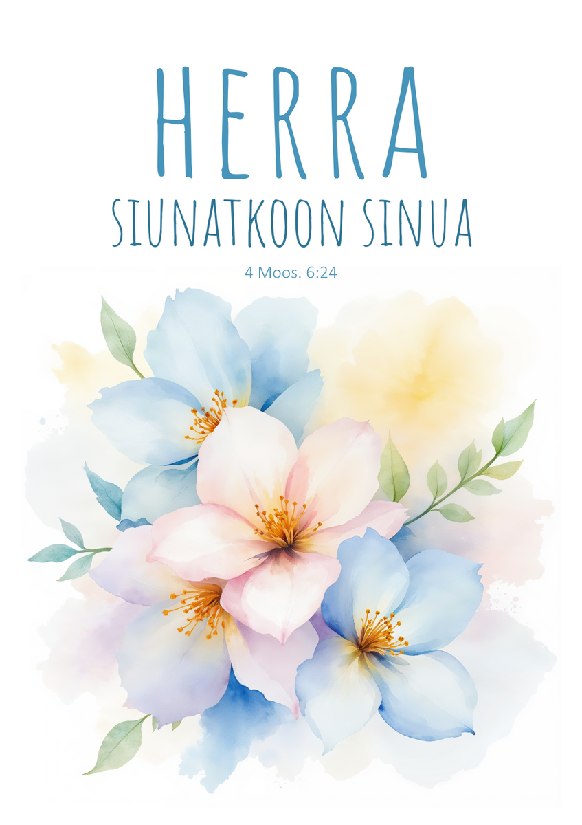 Taittokortti "Herra siunatkoon sinua"