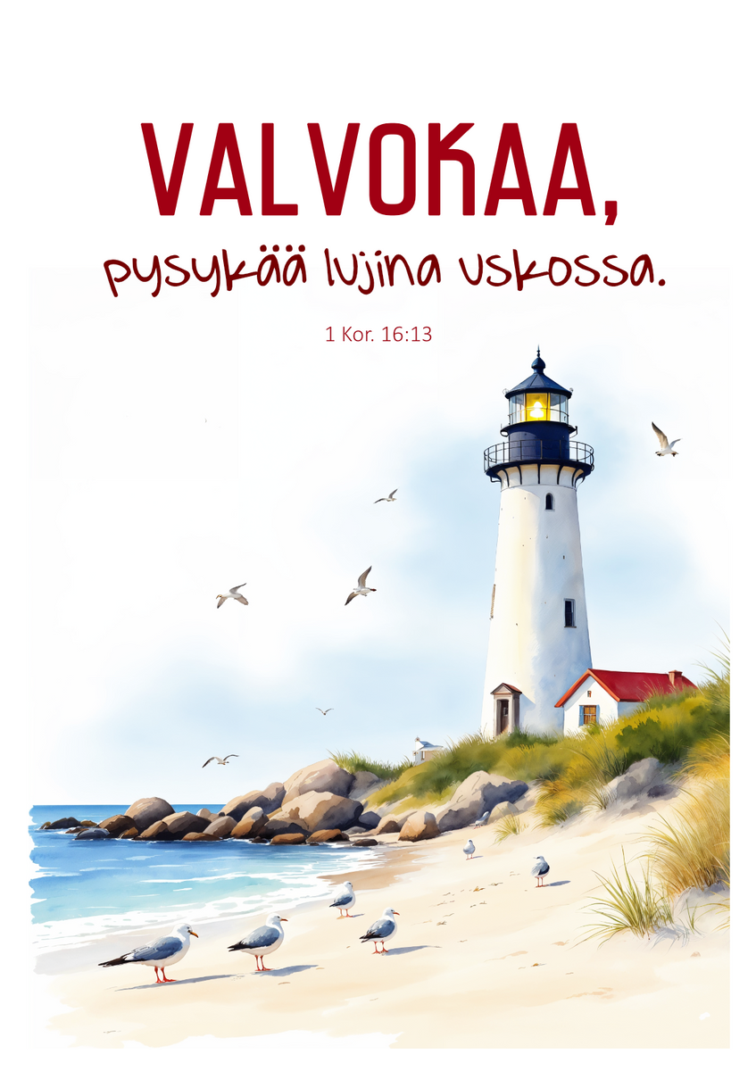 Taittokortti "Valvokaa"