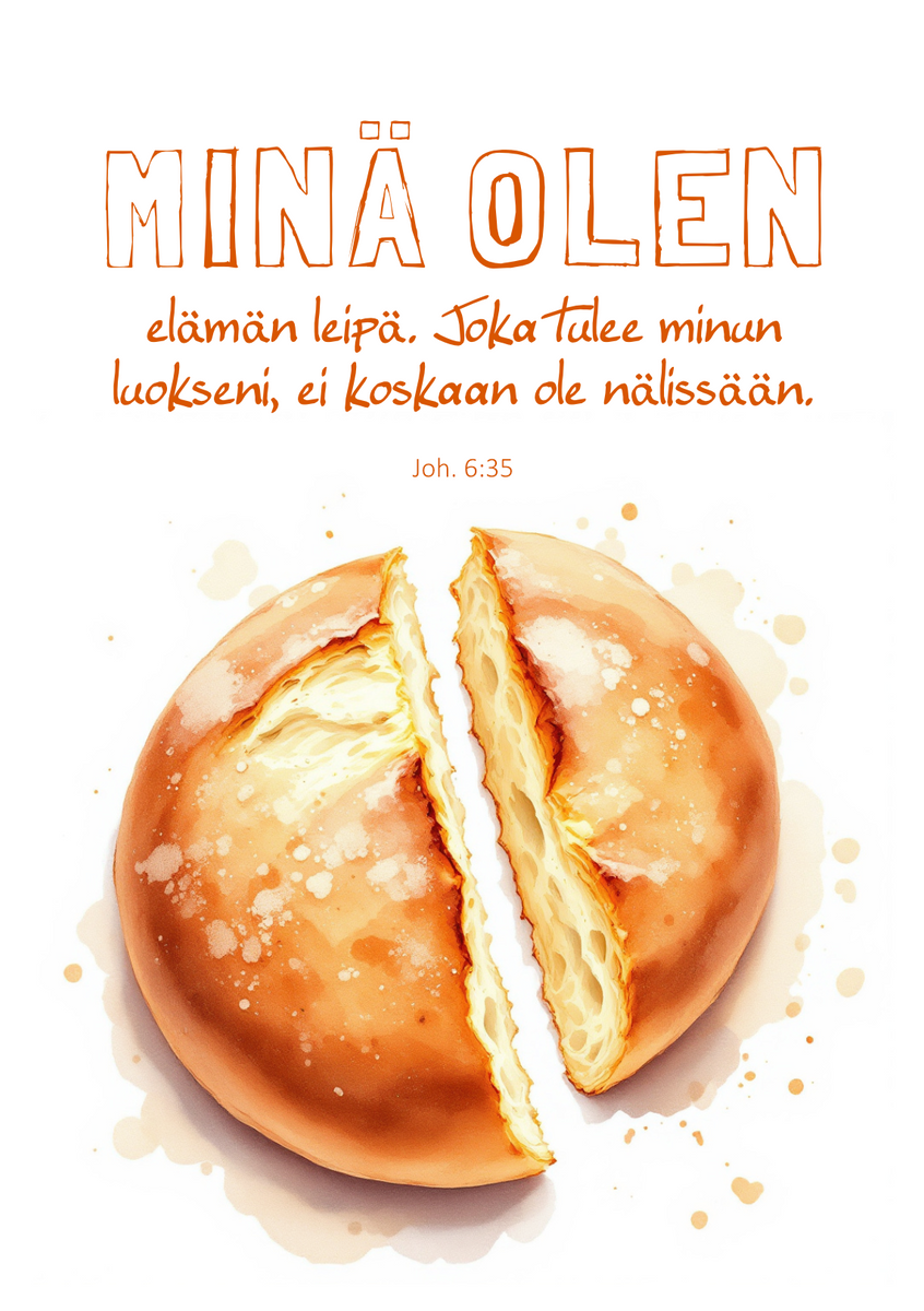 Taittokortti "Minä olen elämän leipä"