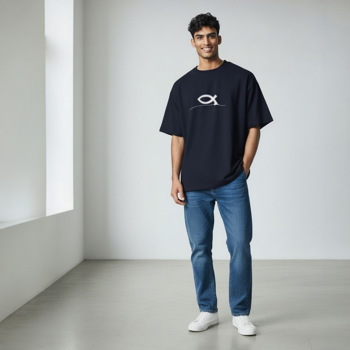 T-paita "Kala" - VALKOINEN