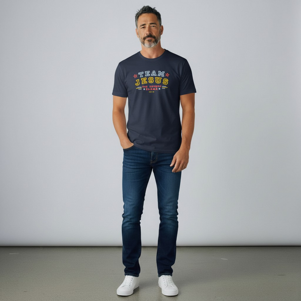 T-paita "Team Jesus" (Laivastonsininen, 2XL-koko) - OUTLET