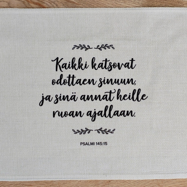 Pöytätabletti "Kaikki katsovat odottaen sinuun"