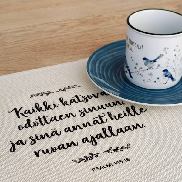 Pöytätabletti "Kaikki katsovat odottaen sinuun"